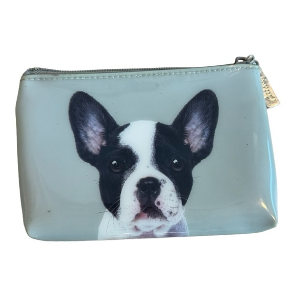 Catseye London Boston Terrier Dog Cosmetic MakeUp Bag Shiny Zipper Case Purse - Picture 1 of 12